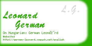 leonard german business card